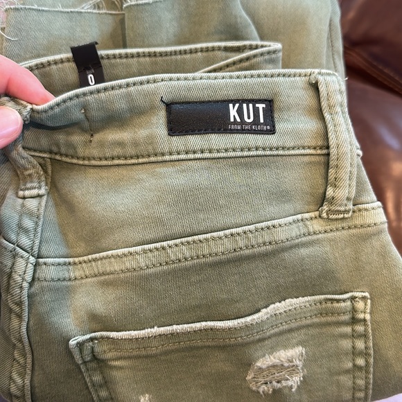 Kut From The Kloth Rachel High Rise Fab Ab Mom Jean in Tuscan Olive 0 new - Picture 8 of 12